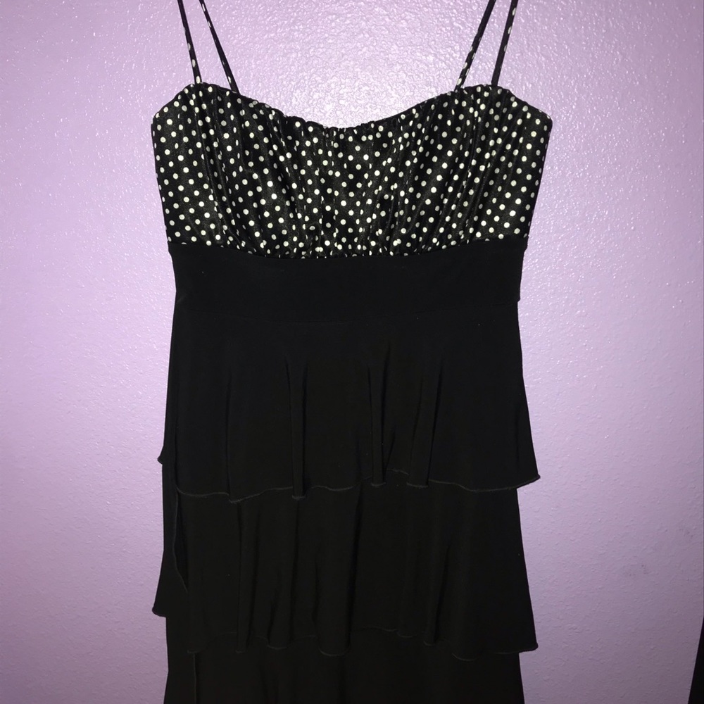 Polkadots black dress